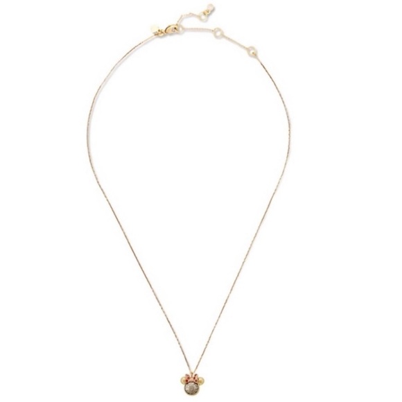 KATE SPADE • Minnie Mouse Disney Brown Stone Pendant Necklace - Picture 3 of 8